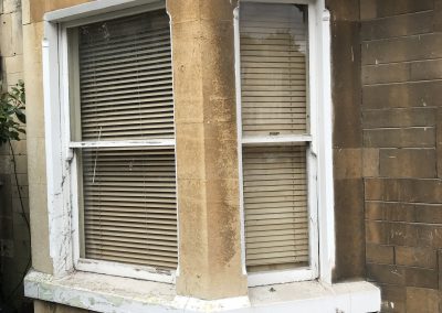 Sash window restoration before